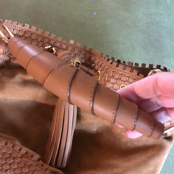 Anya Hindmarch Suede camel handbag - Picture 6 of 14